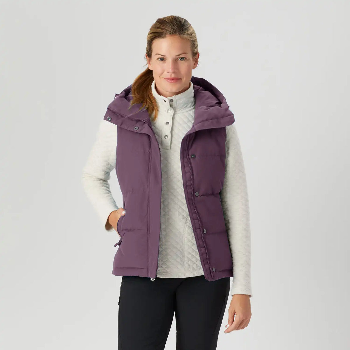 Women's Ruffer Puffer Hooded Down Vest